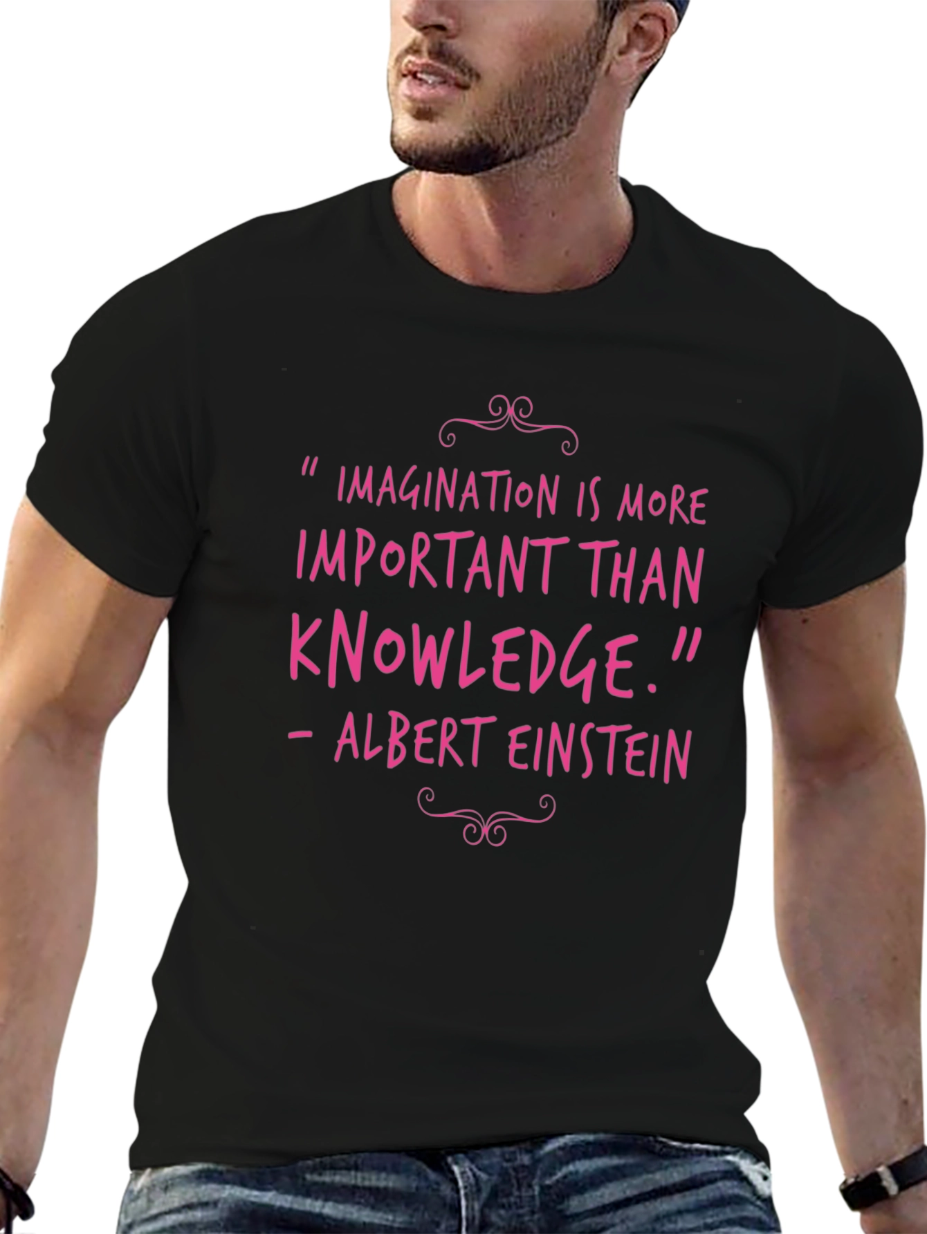 Einstein Imagination T-Shirt - Soft Black Tee