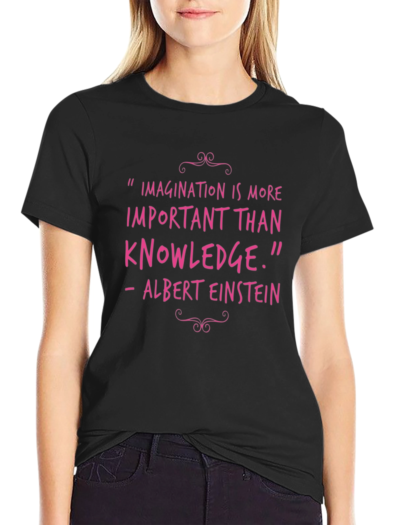 Einstein Imagination T-Shirt - Soft Black Tee