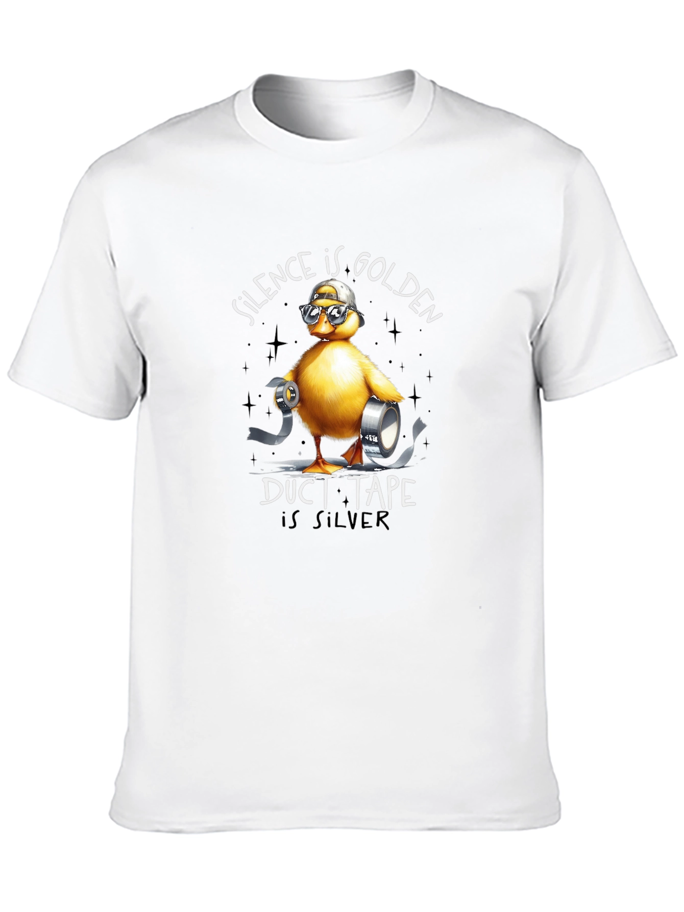 Silence Is Golden Duck with Duct Tape T-Shirt