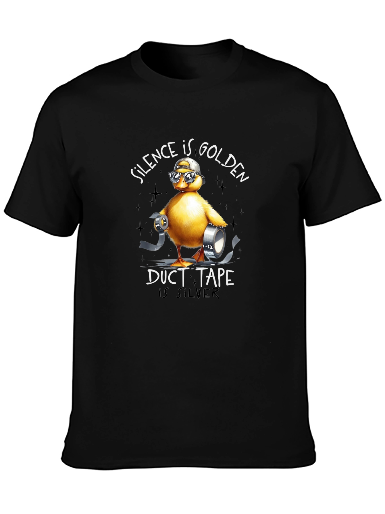 Silence Is Golden Duck with Duct Tape T-Shirt