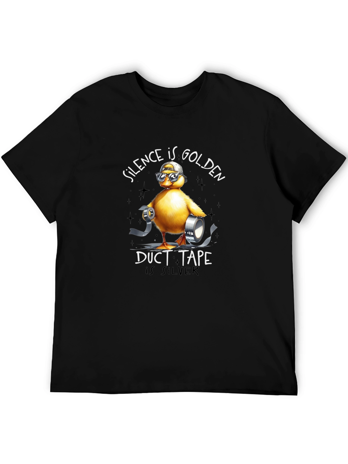 Silence Is Golden Duck with Duct Tape T-Shirt