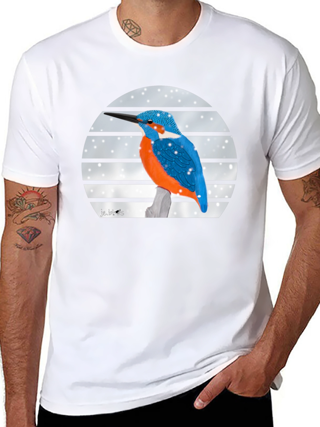 Kingfisher Bird Graphic T-Shirt