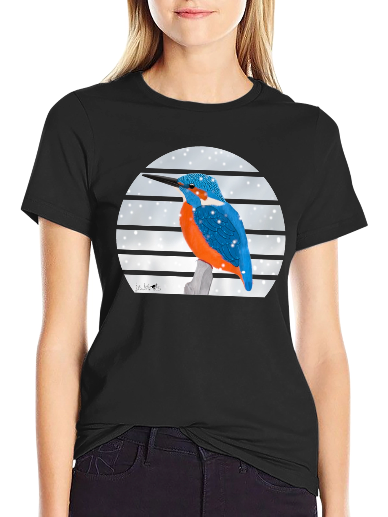 Kingfisher Bird Graphic T-Shirt