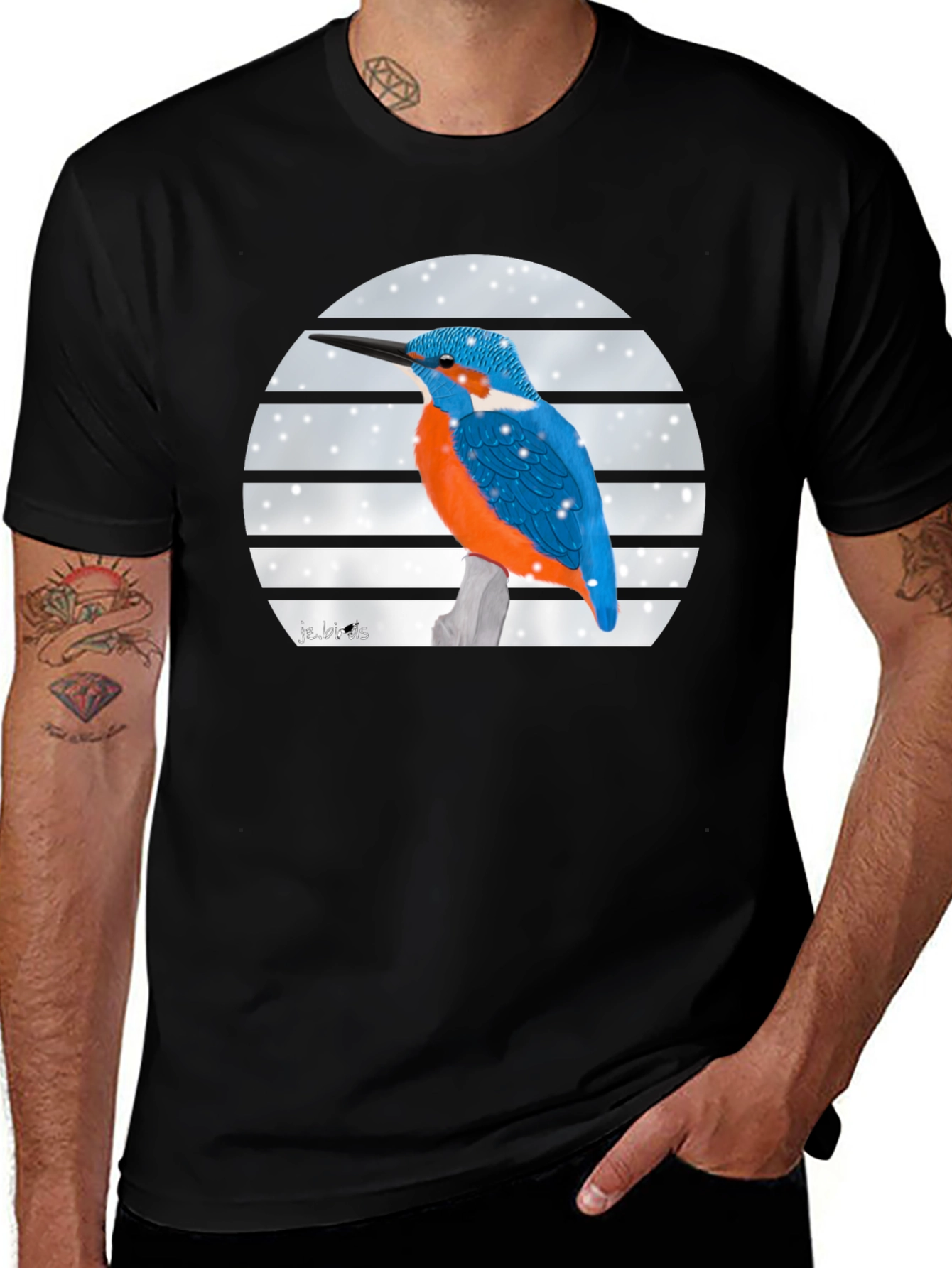 Kingfisher Bird Graphic T-Shirt