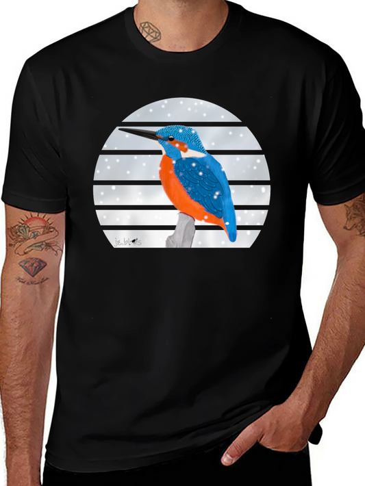 Kingfisher Bird Graphic T-Shirt