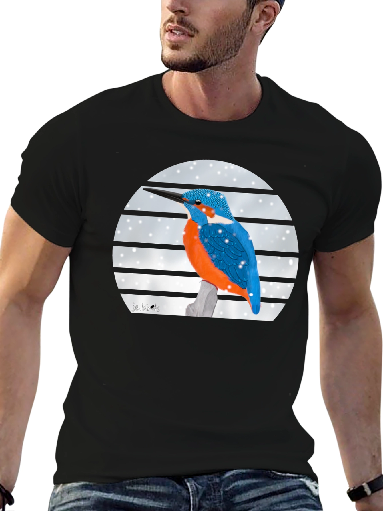 Kingfisher Bird Graphic T-Shirt