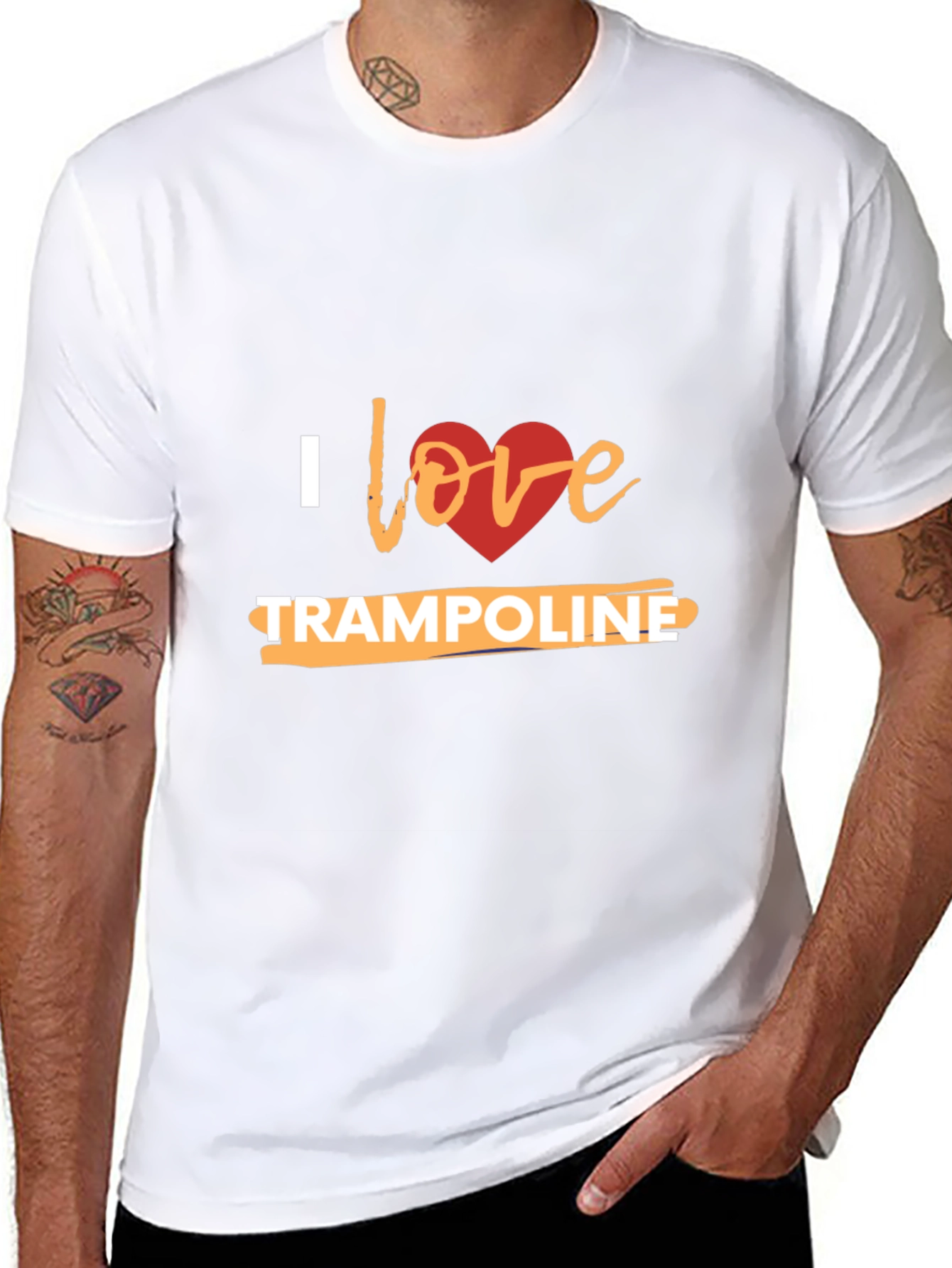 I Love Trampoline Graphic T-Shirt