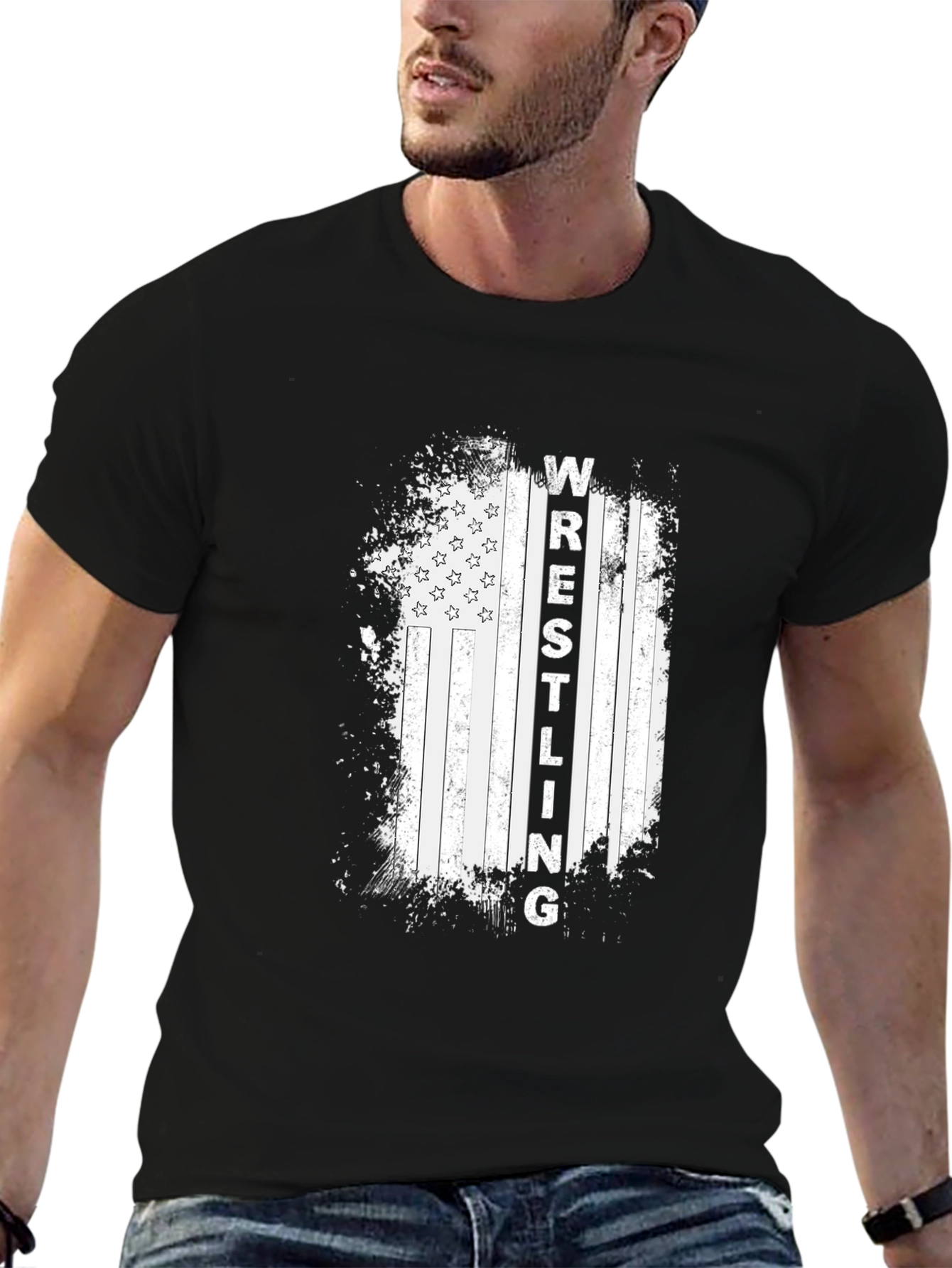 Wrestling American Flag T-Shirt