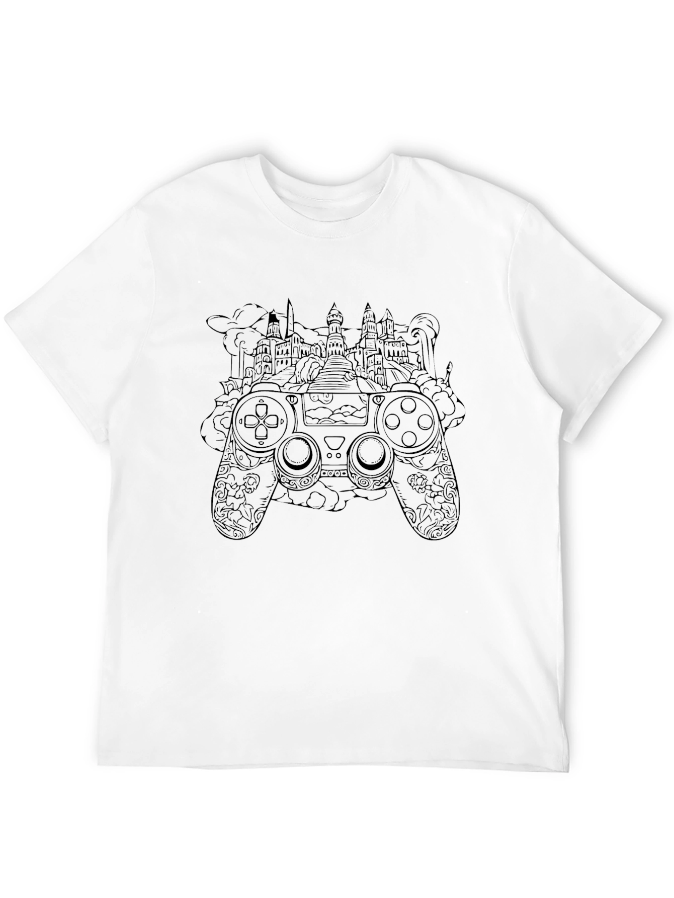 Controller & Castle Graphic Black T-Shirt