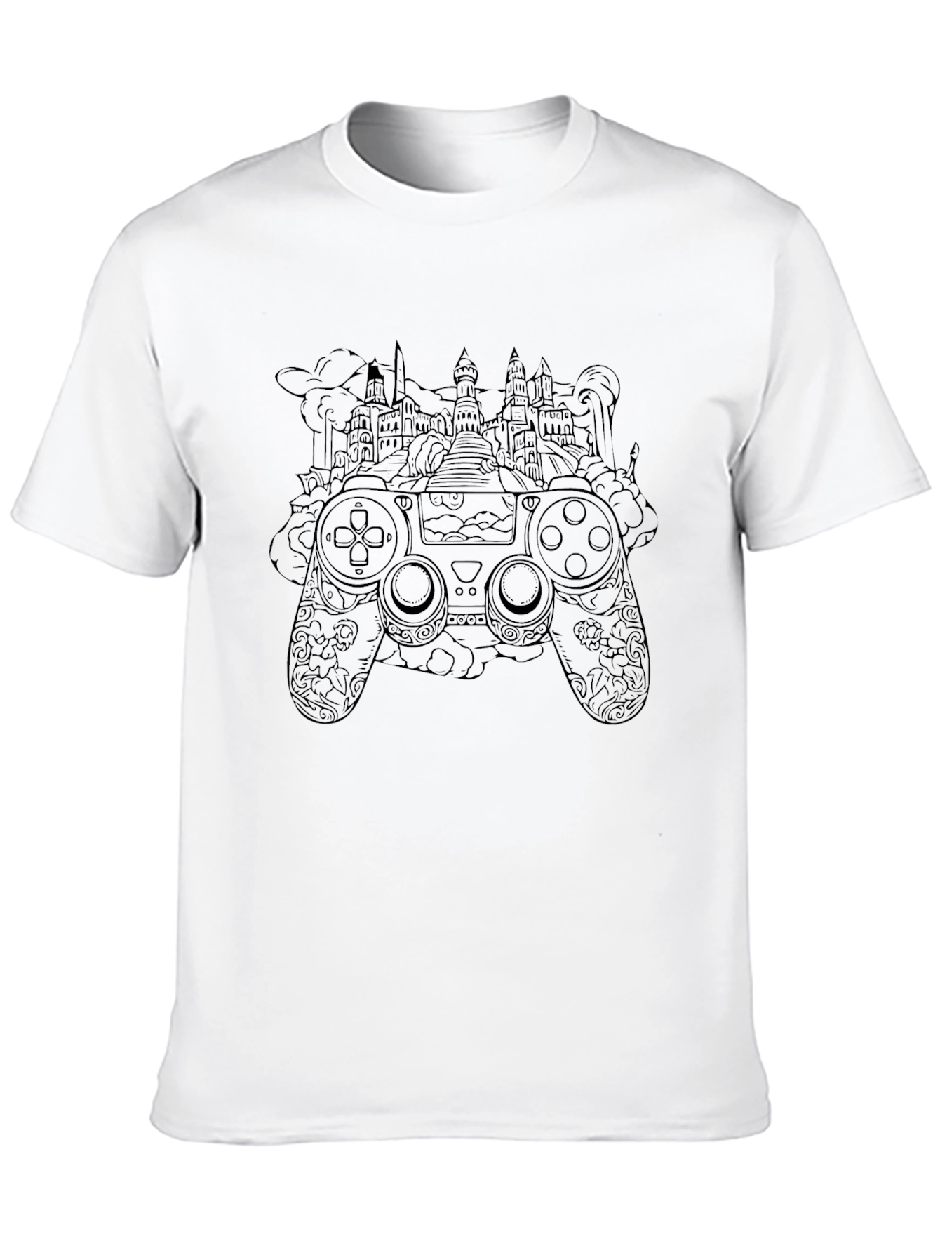 Controller & Castle Graphic Black T-Shirt