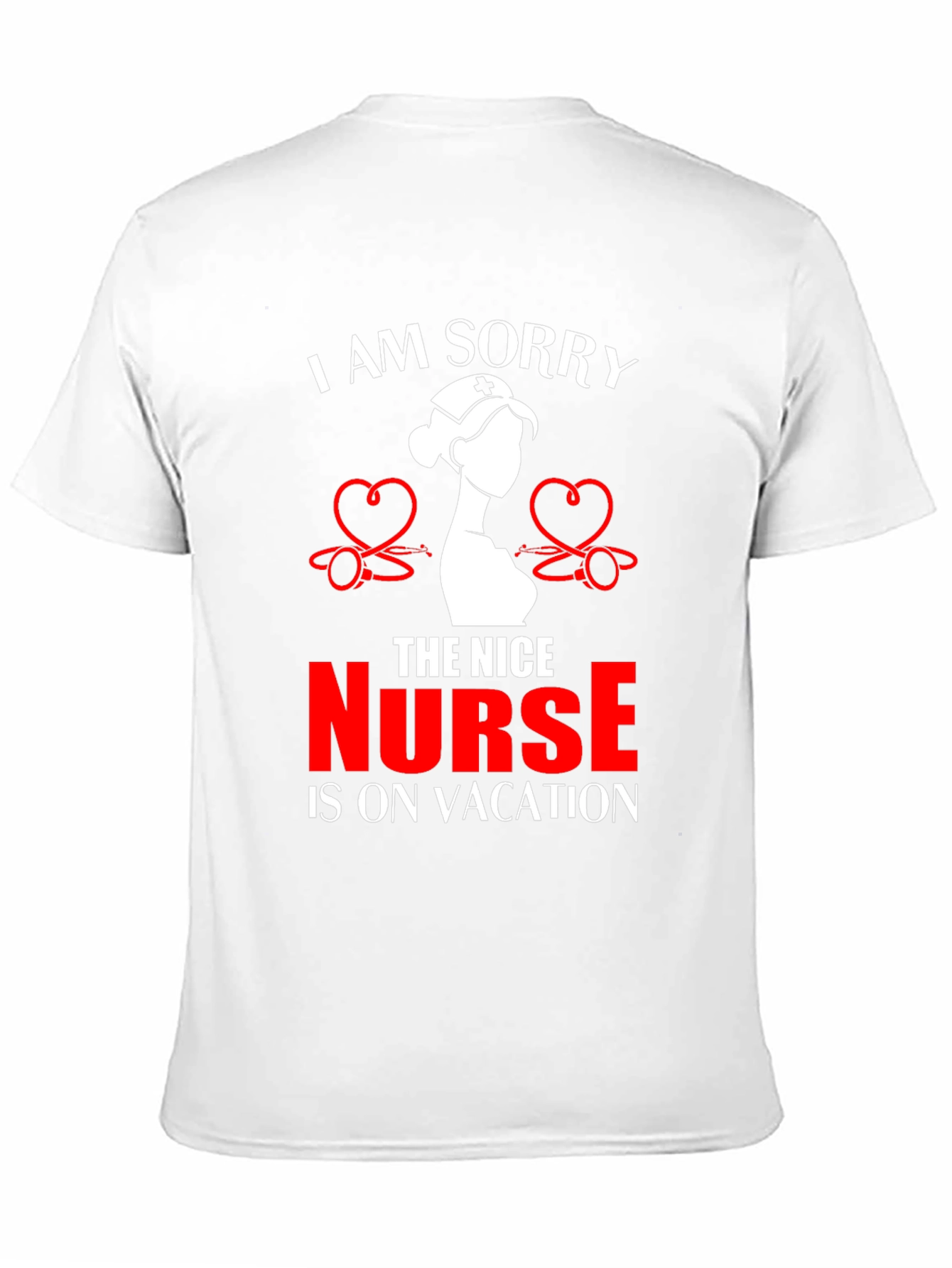 Funny Nurse Vacation T-Shirt - Black