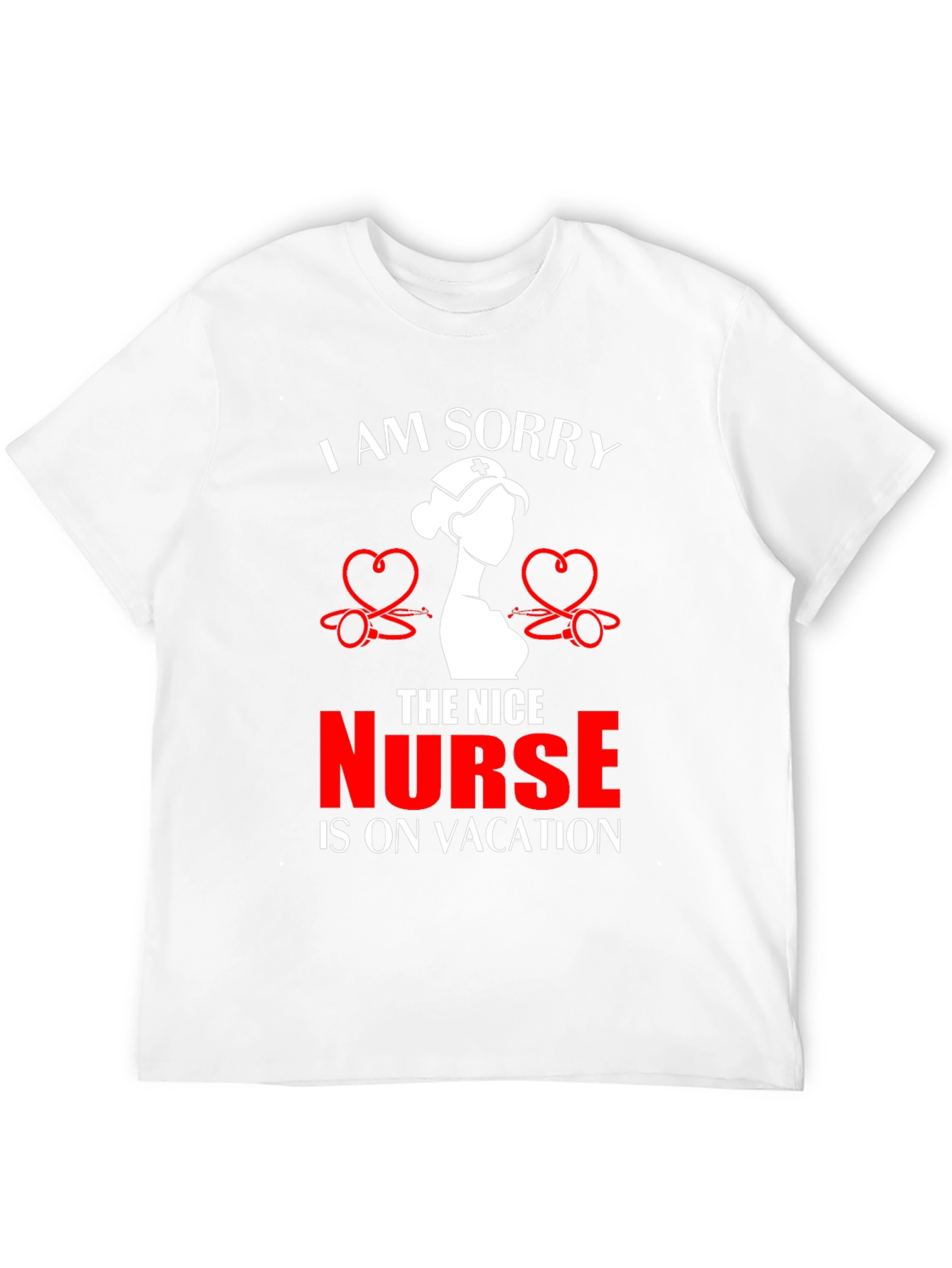 Funny Nurse Vacation T-Shirt - Black