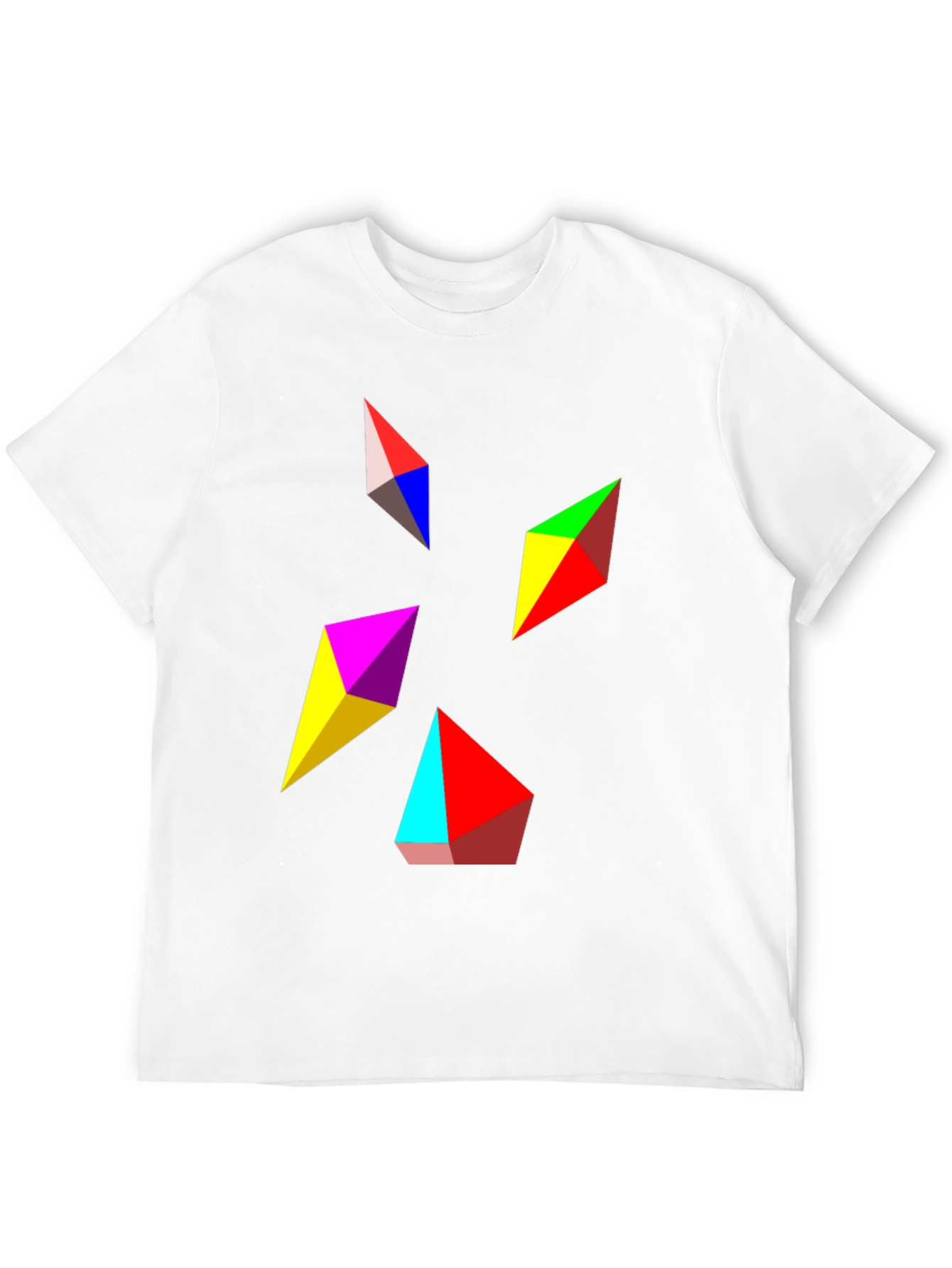 Geometric Prism Graphic Black T-Shirt