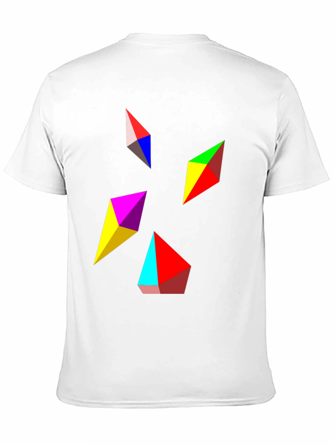 Geometric Prism Graphic Black T-Shirt