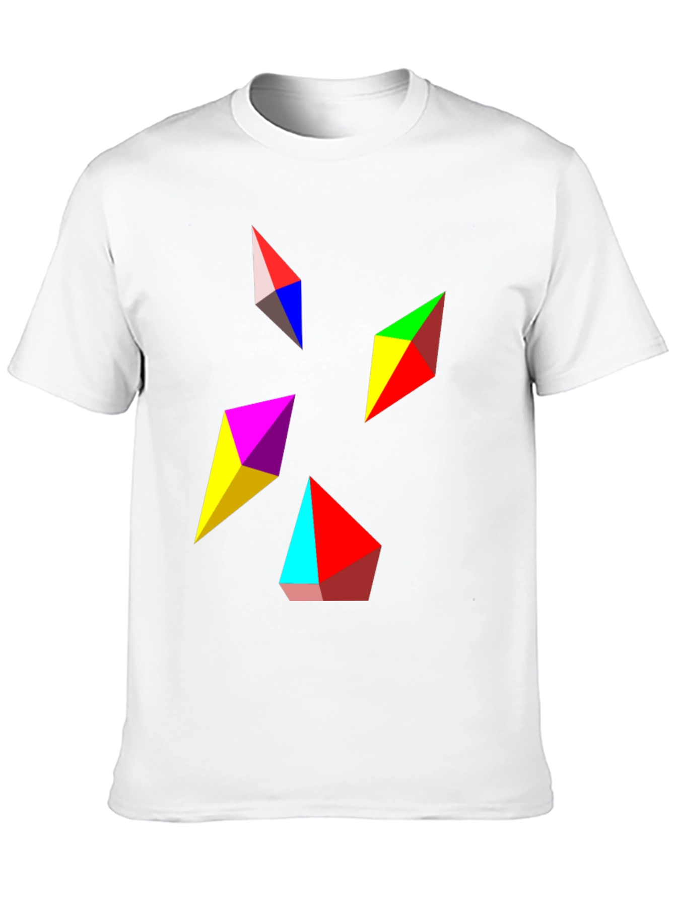 Geometric Prism Graphic Black T-Shirt