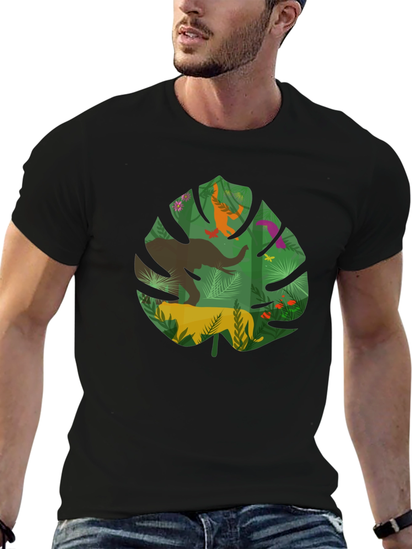 Jungle Leaf Graphic T-Shirt