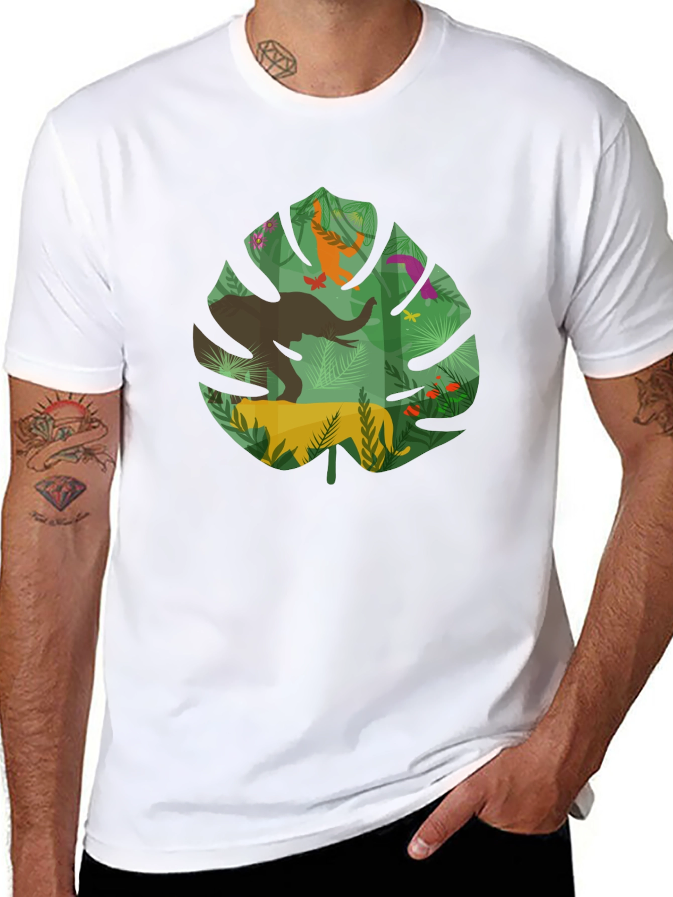 Jungle Leaf Graphic T-Shirt