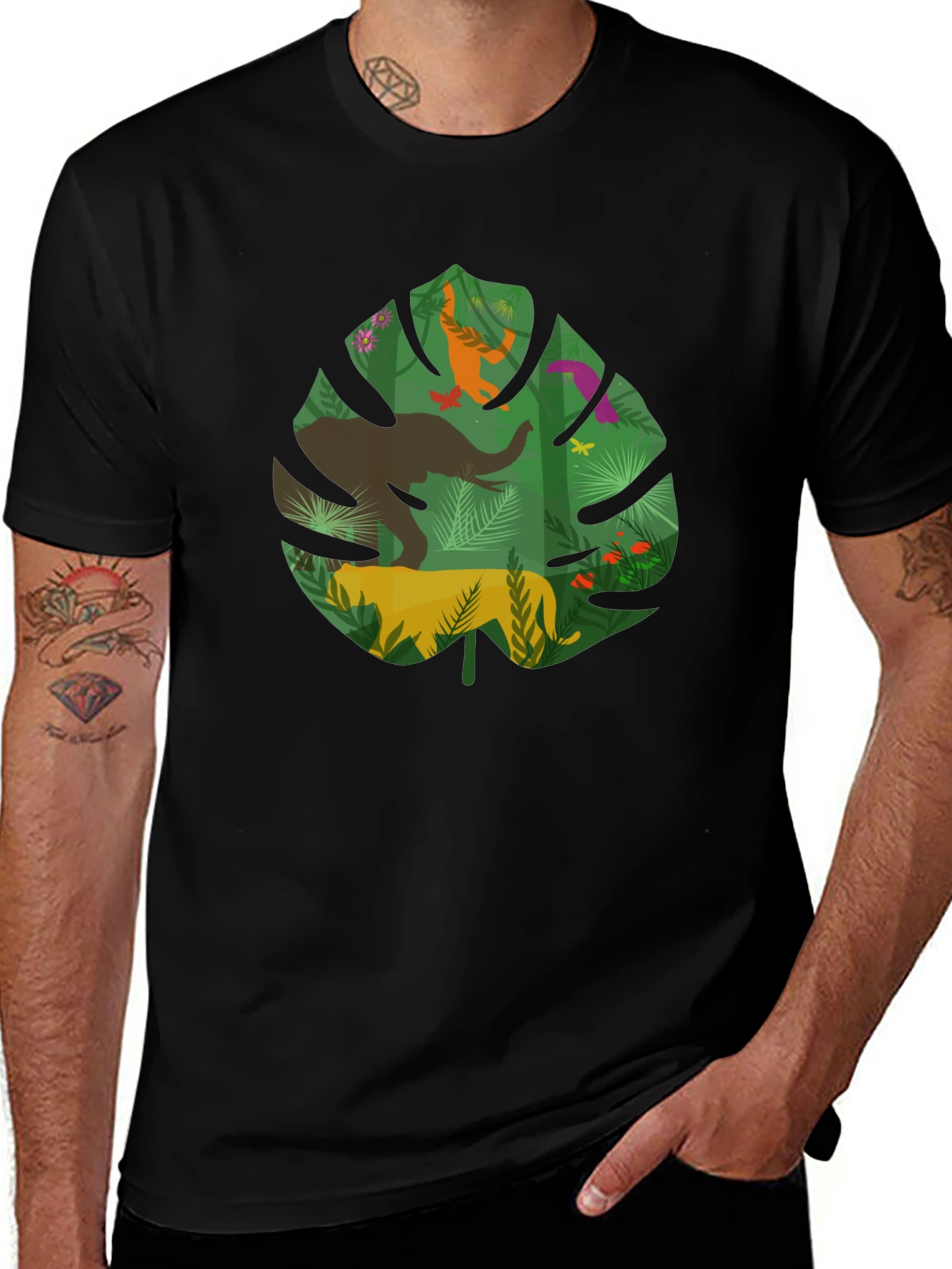 Jungle Leaf Graphic T-Shirt