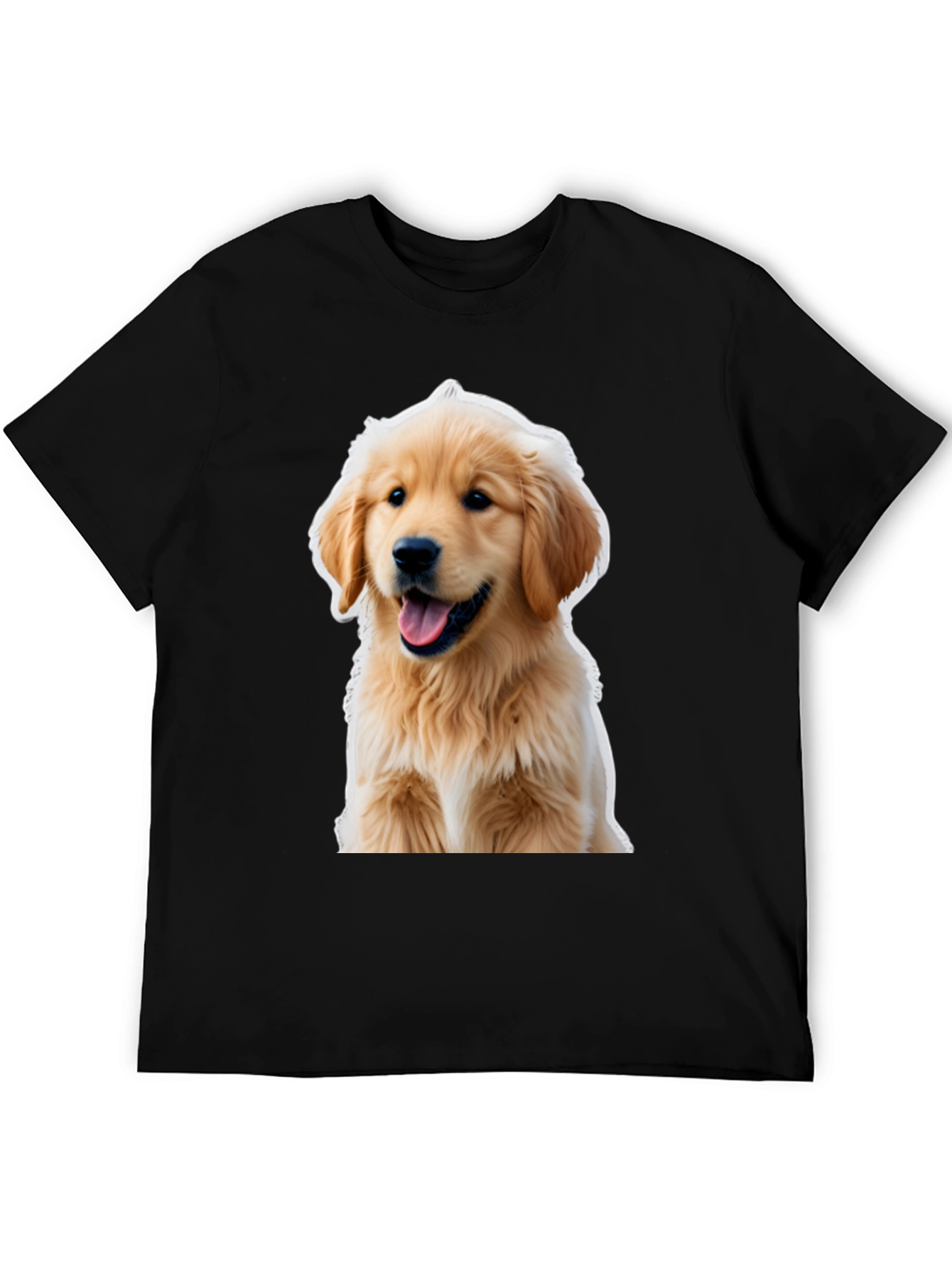 Golden Retriever Puppy T-Shirt - Unisex Black Tee