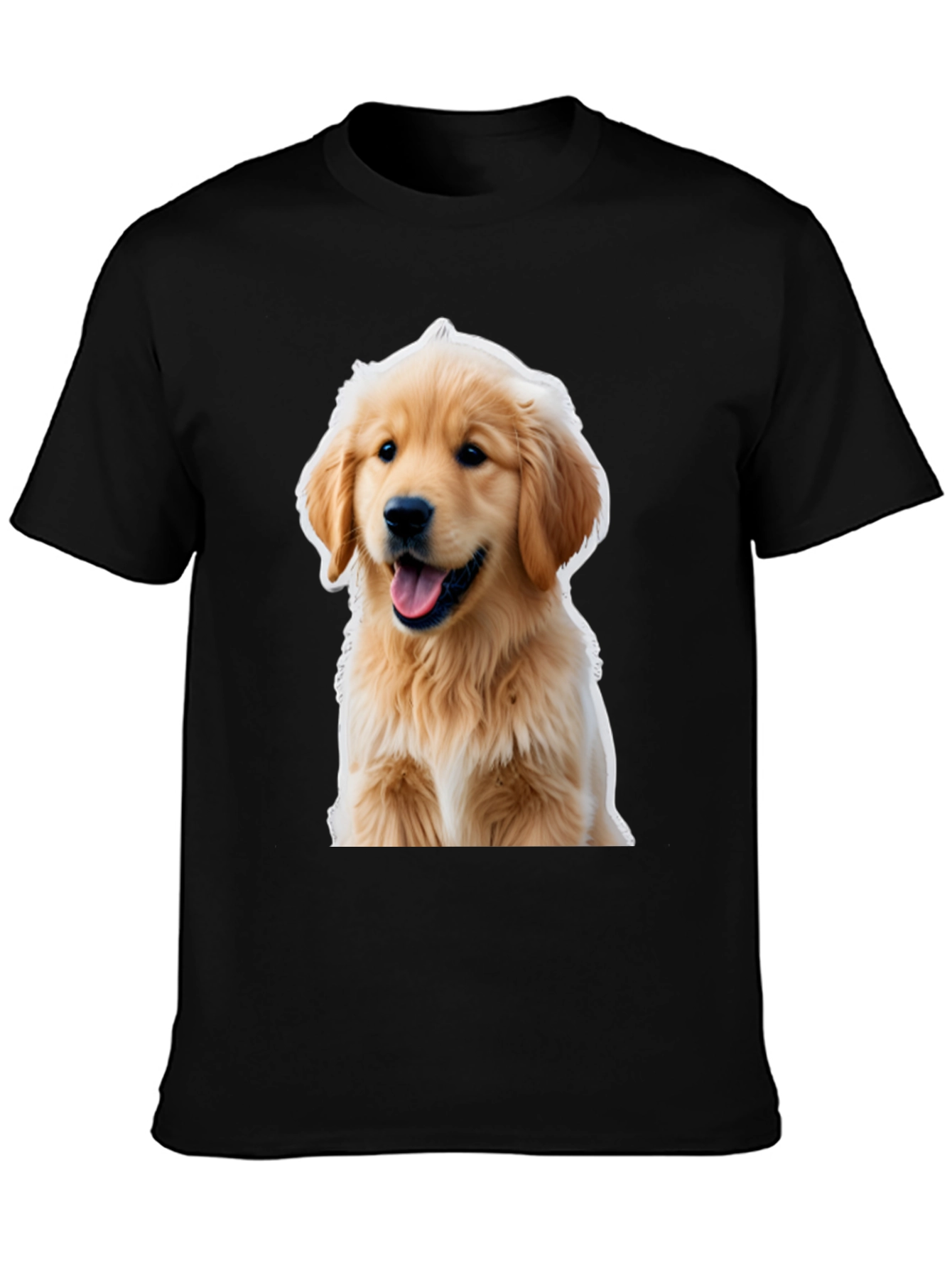 Golden Retriever Puppy T-Shirt - Unisex Black Tee