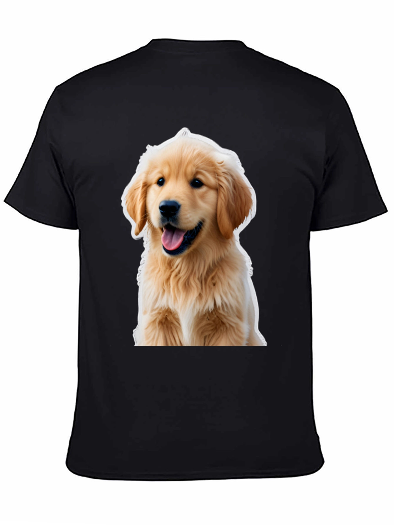 Golden Retriever Puppy T-Shirt - Unisex Black Tee