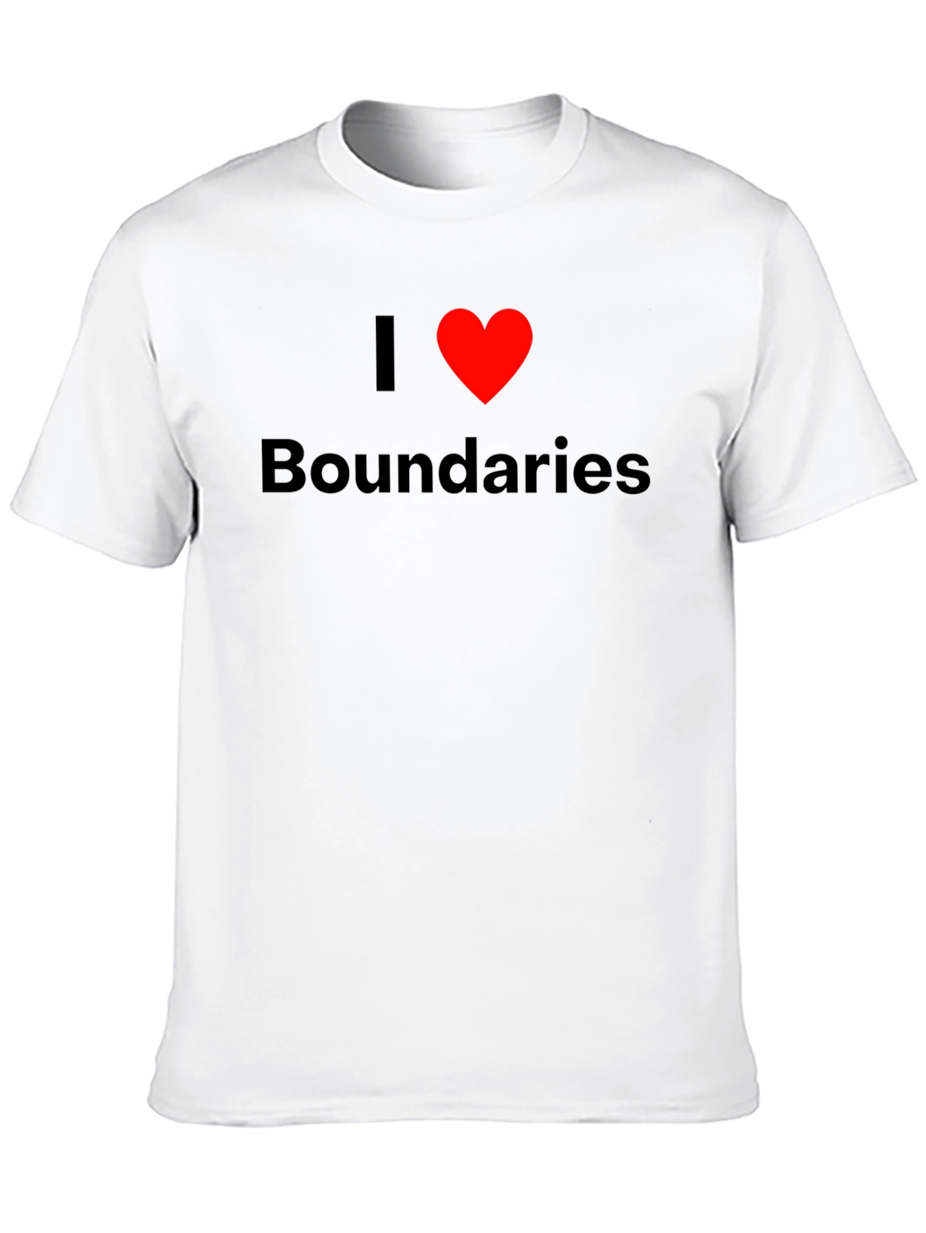 I Heart Boundaries Black T-Shirt