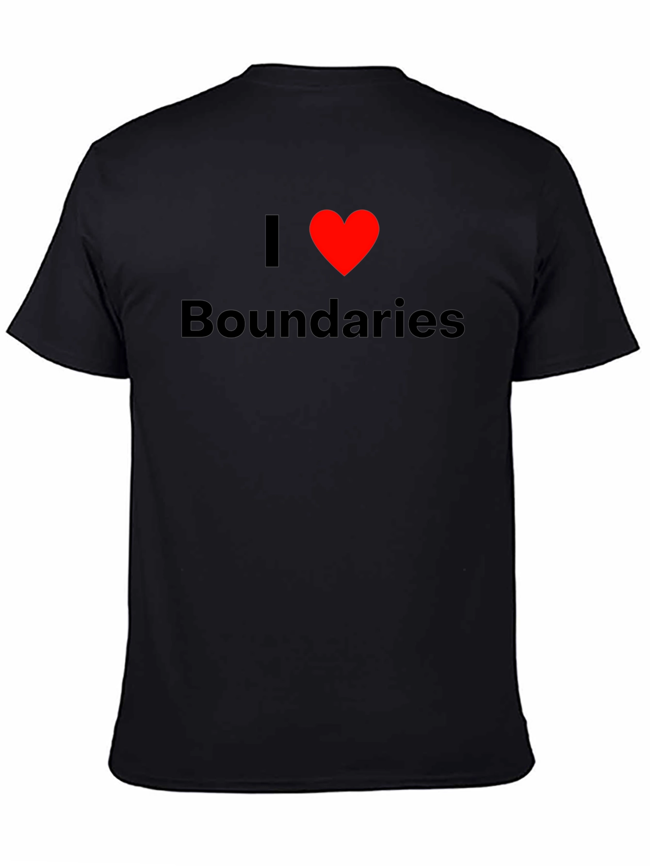 I Heart Boundaries Black T-Shirt