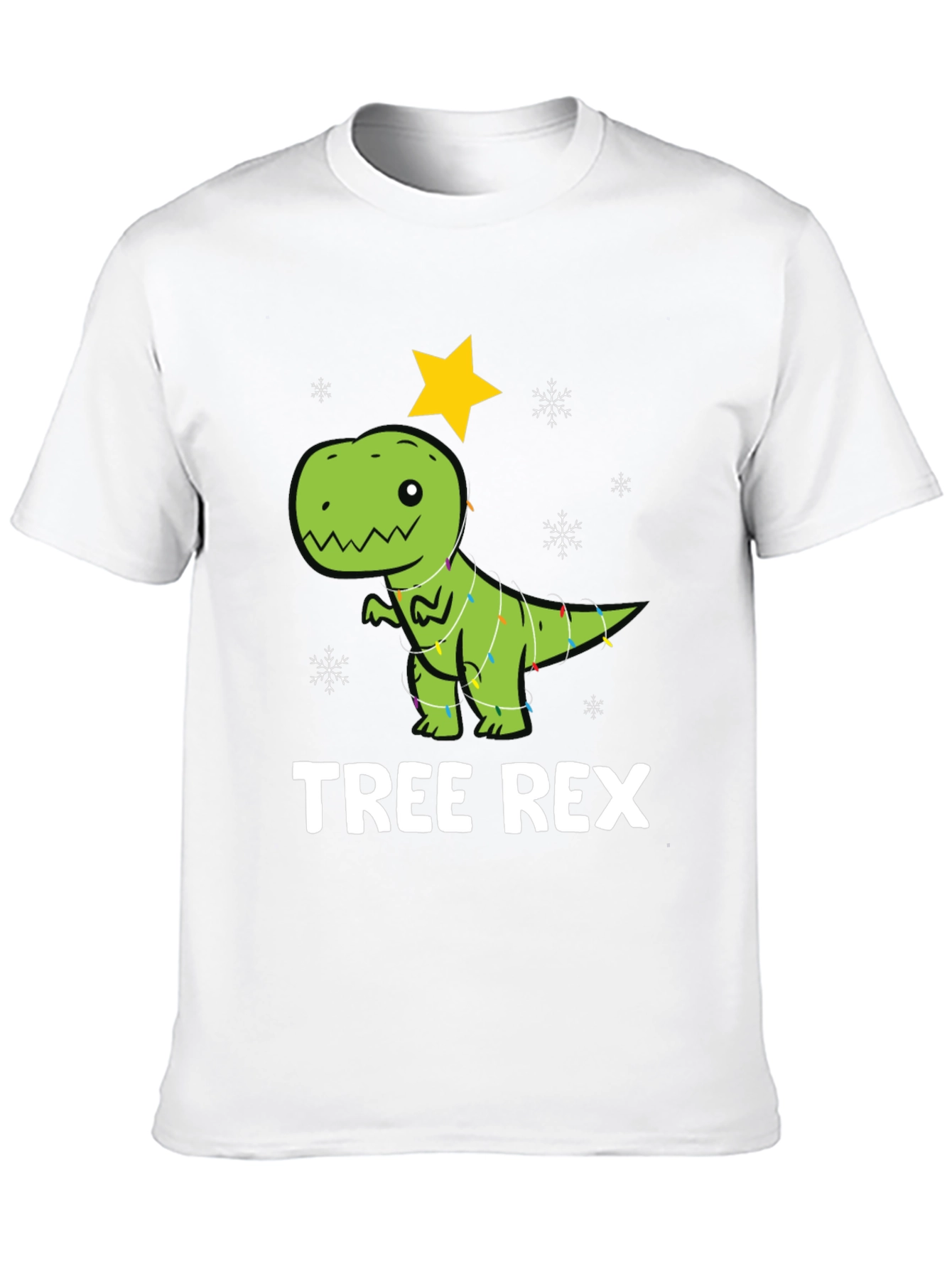 Festive Tree Rex Graphic T-Shirt - Holiday Dinosaur Tee