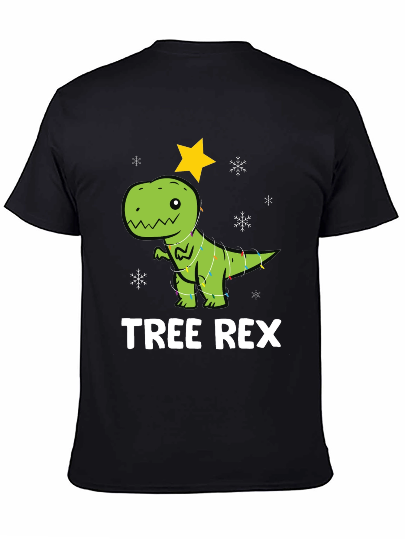 Festive Tree Rex Graphic T-Shirt - Holiday Dinosaur Tee