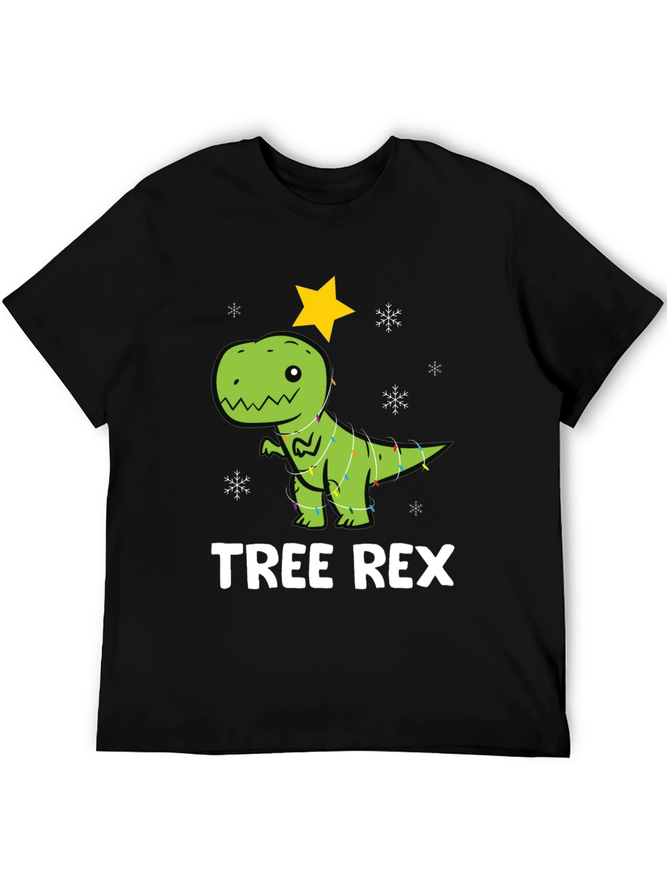 Festive Tree Rex Graphic T-Shirt - Holiday Dinosaur Tee
