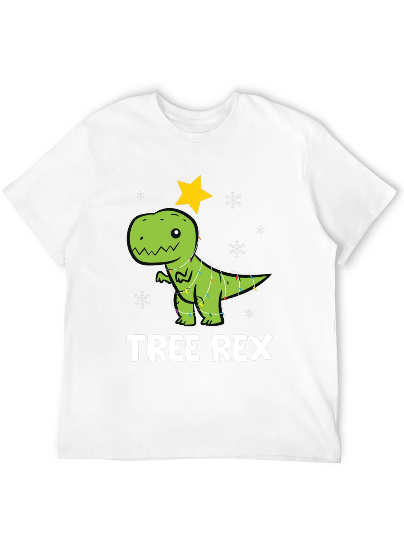 Festive Tree Rex Graphic T-Shirt - Holiday Dinosaur Tee