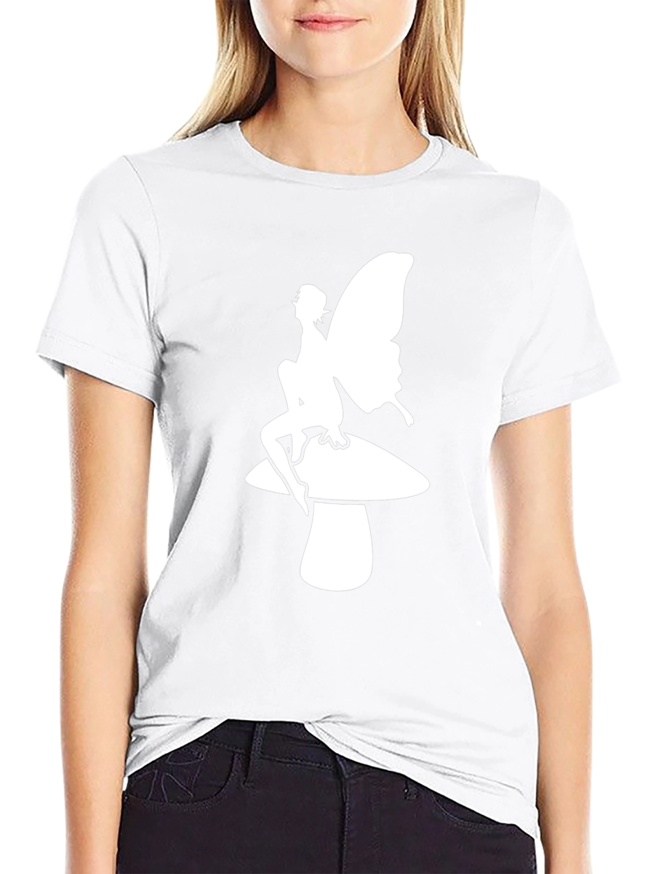 Fairy Mushroom T-Shirt - Black Cotton Tee