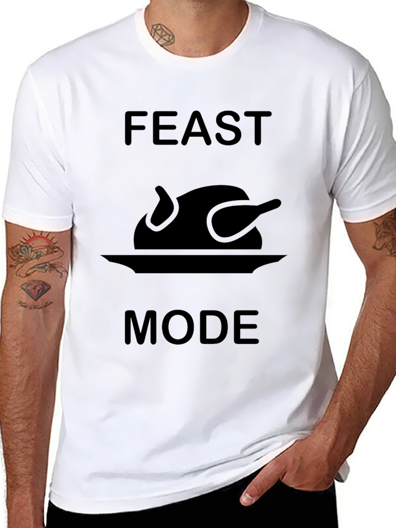 Feast Mode Thanksgiving T-Shirt Turkey Dinner Tee