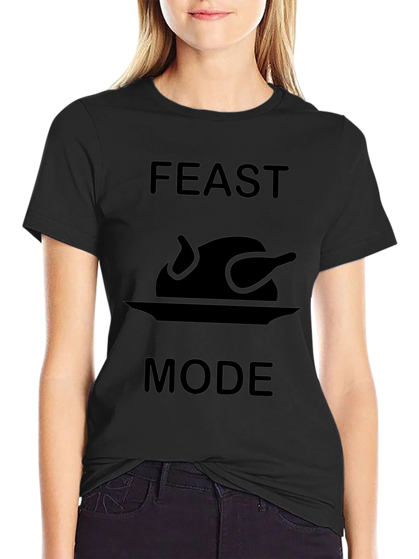 Feast Mode Thanksgiving T-Shirt Turkey Dinner Tee
