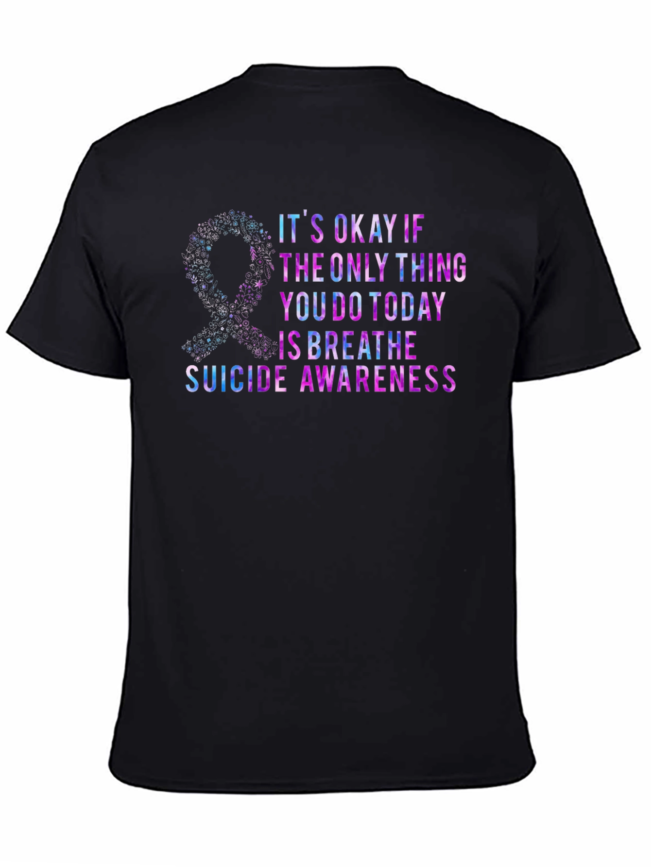 Suicide Awareness T-Shirt - Its Okay to Breathe