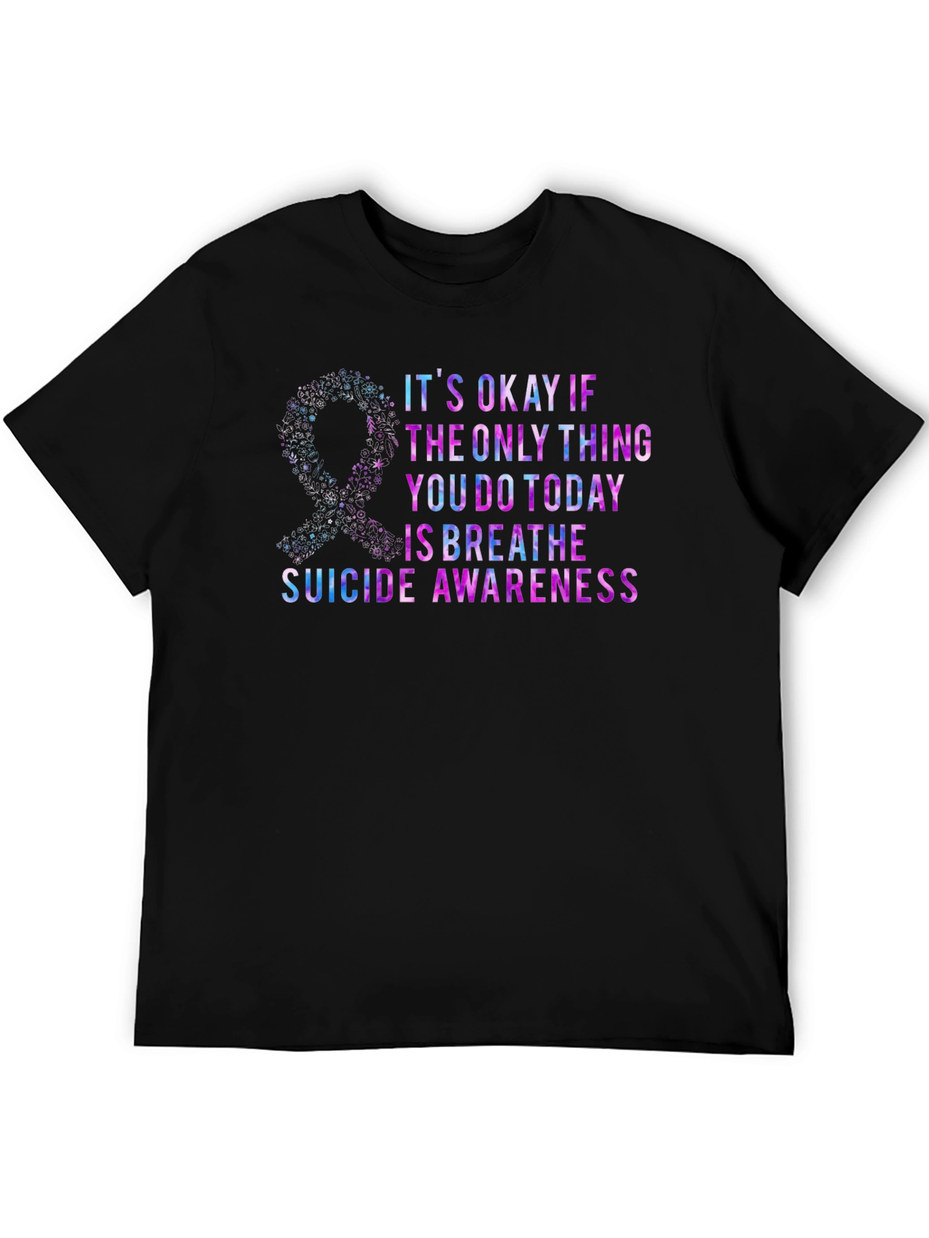 Suicide Awareness T-Shirt - Its Okay to Breathe