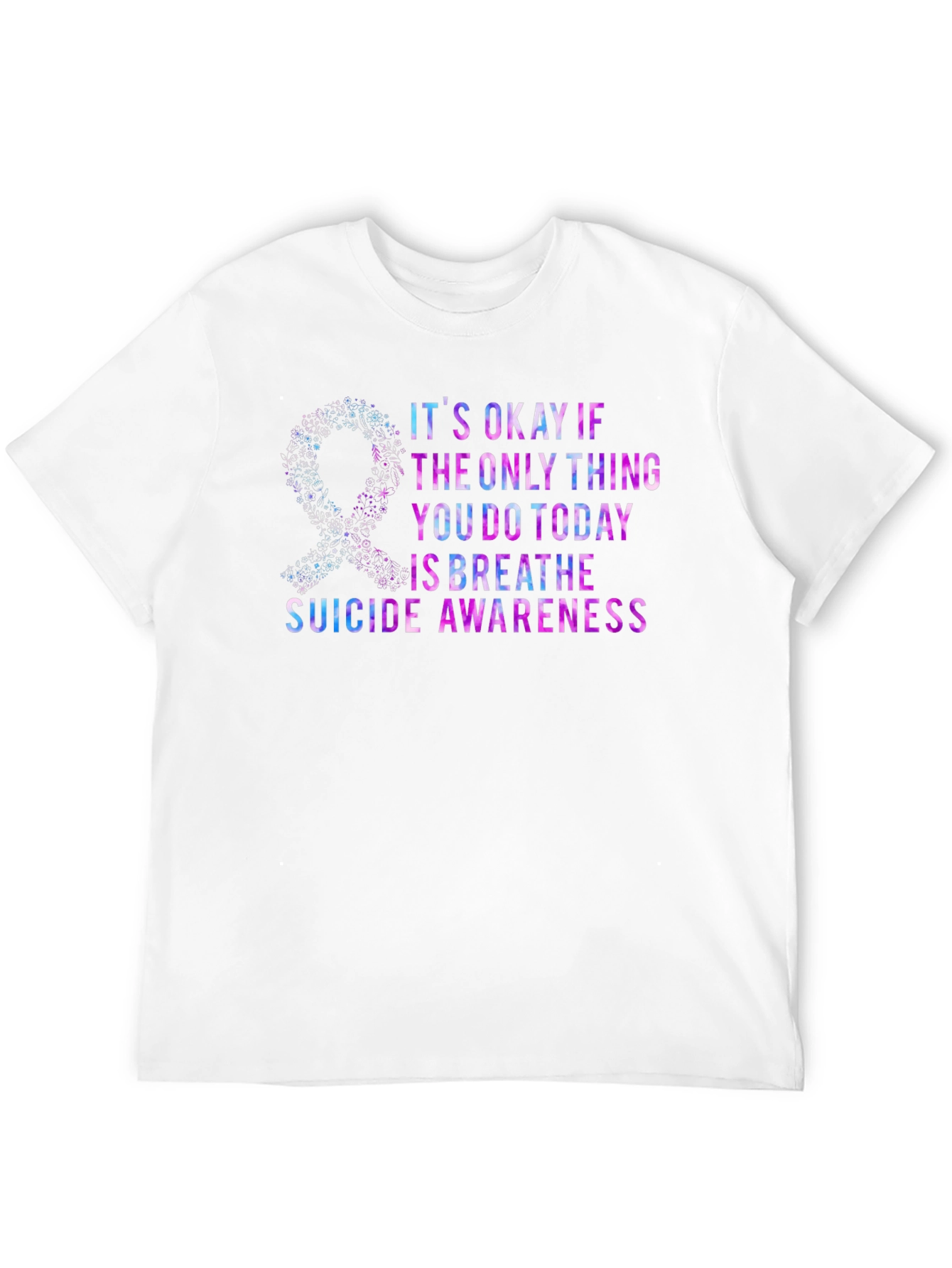 Suicide Awareness T-Shirt - Its Okay to Breathe