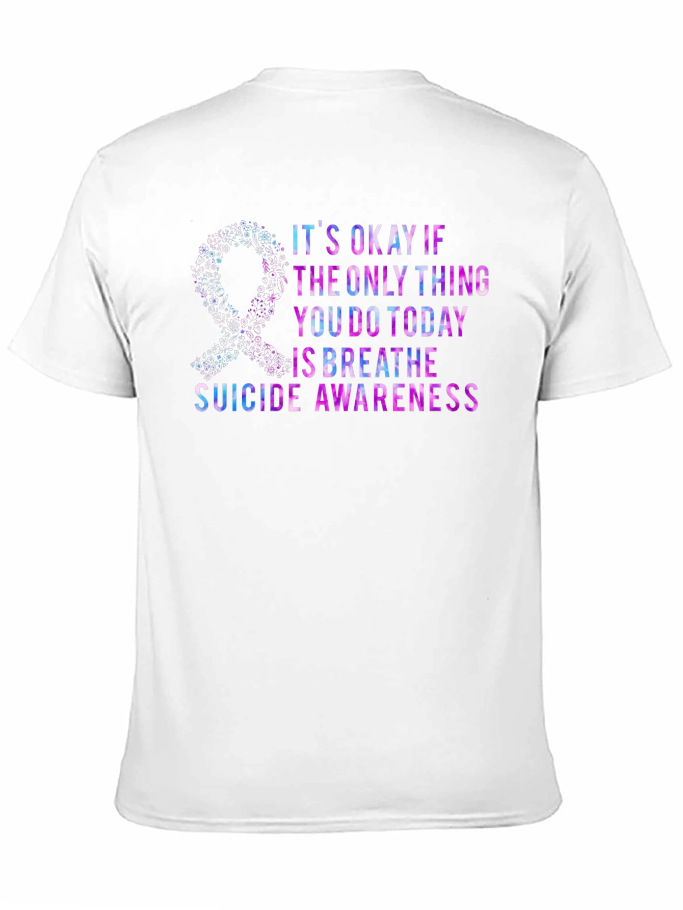 Suicide Awareness T-Shirt - Its Okay to Breathe