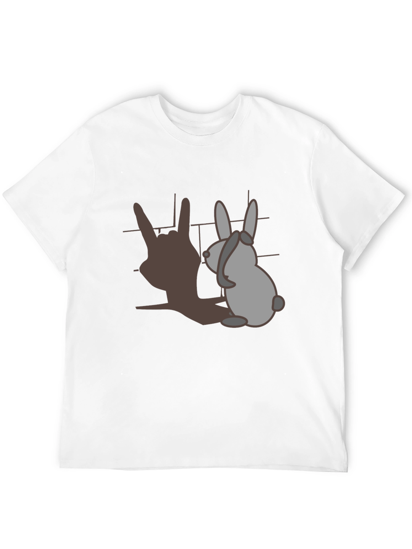 Rock On Bunny Graphic T-Shirt - Black