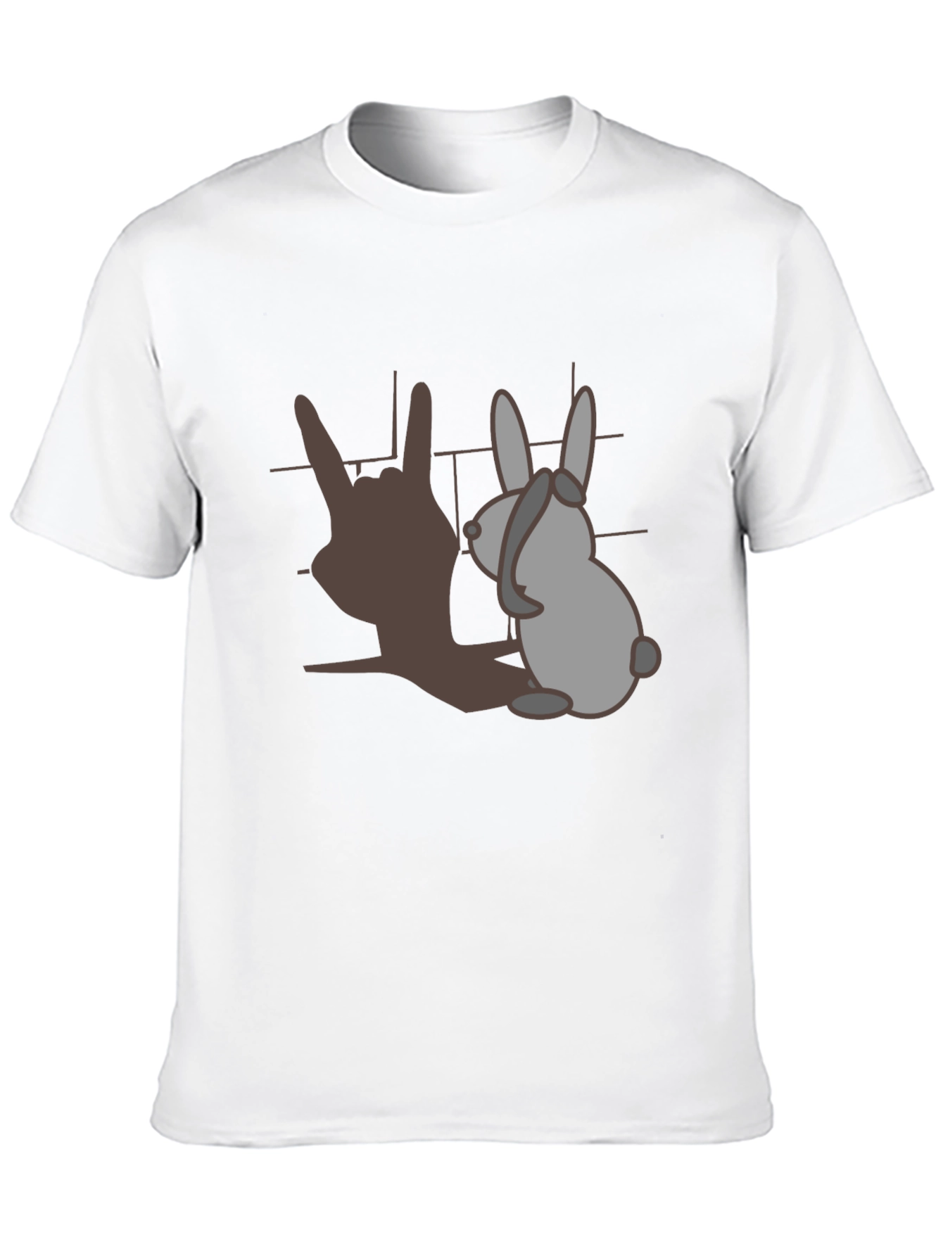 Rock On Bunny Graphic T-Shirt - Black