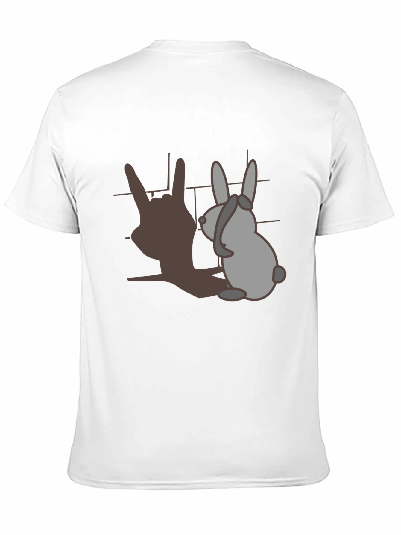 Rock On Bunny Graphic T-Shirt - Black
