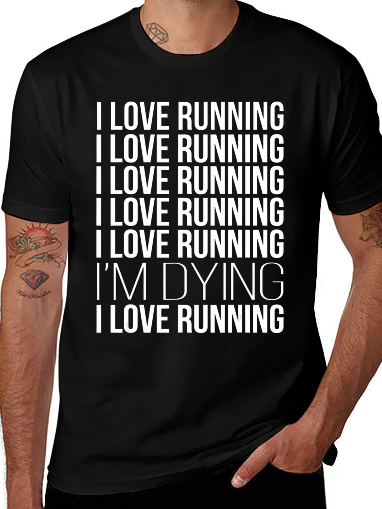 Funny Running T-Shirt - I Love Running Im Dying