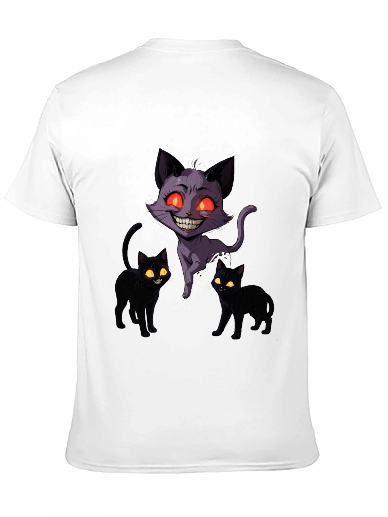 Creepy Cat Graphic Tee - Dark Humor Apparel