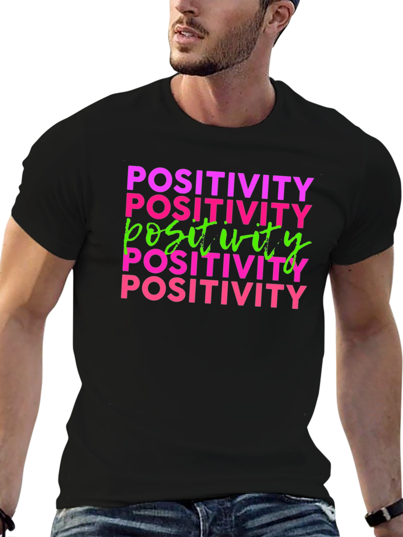 Positivity Graphic Print Tee