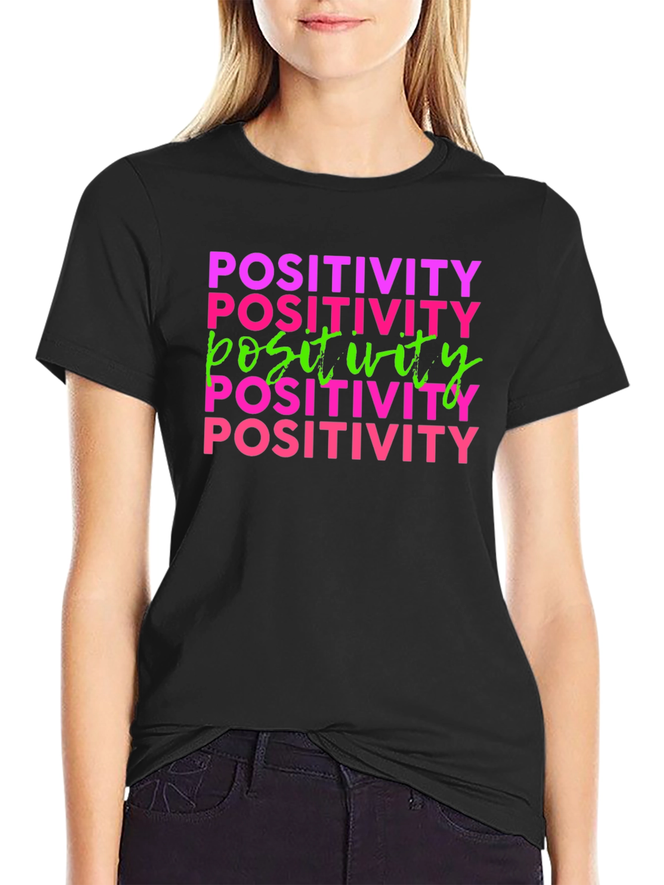 Positivity Graphic Print Tee