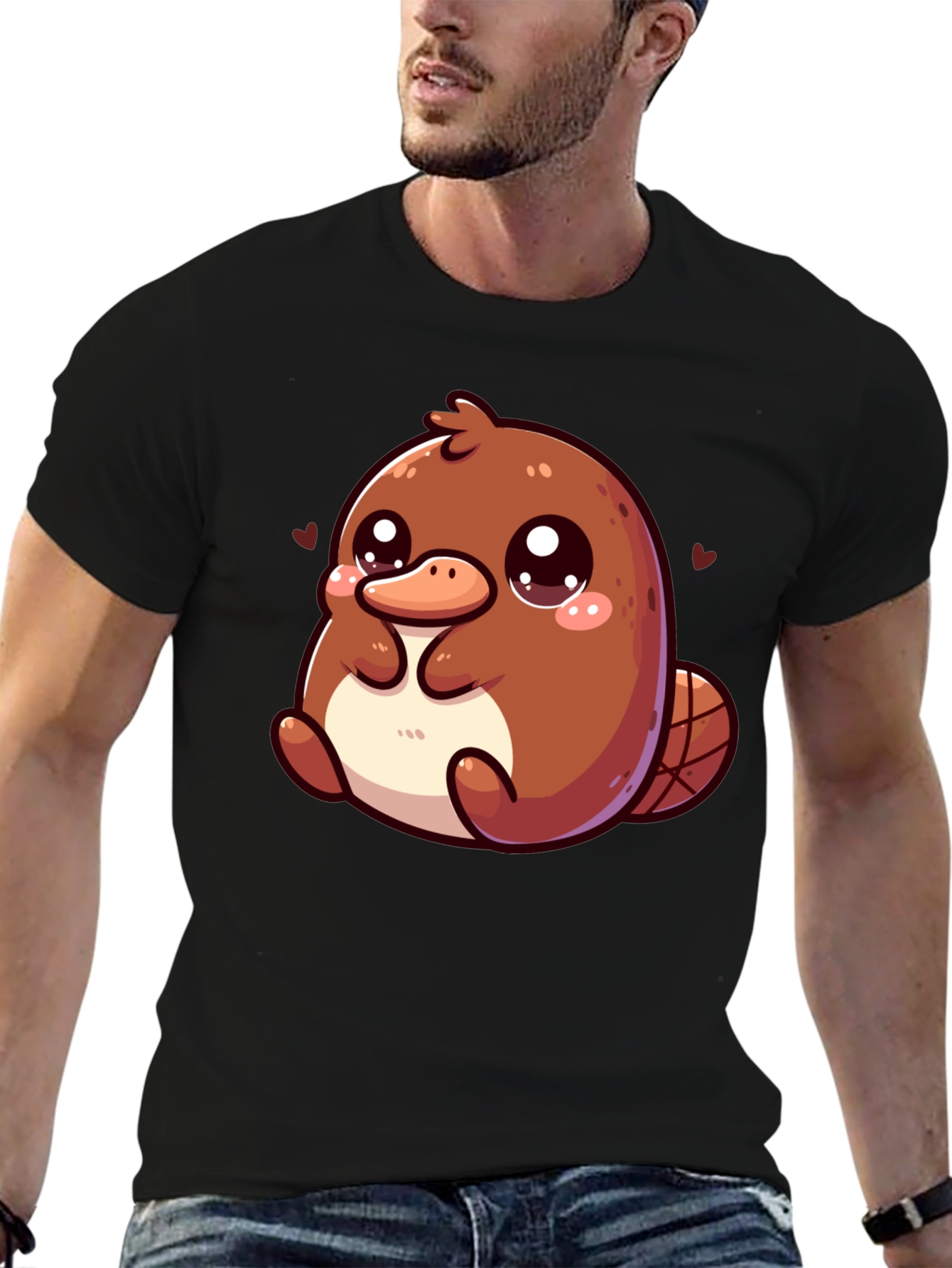 Cute Cartoon Platypus Graphic T-Shirt