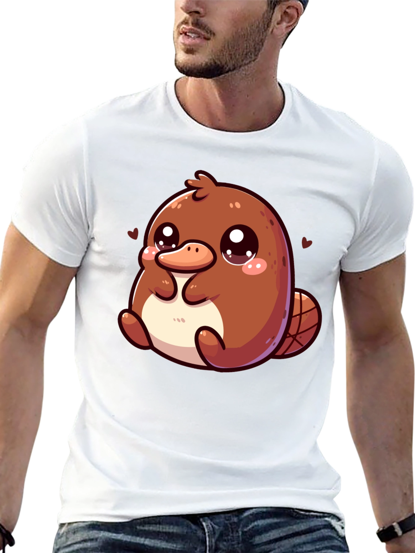 Cute Cartoon Platypus Graphic T-Shirt