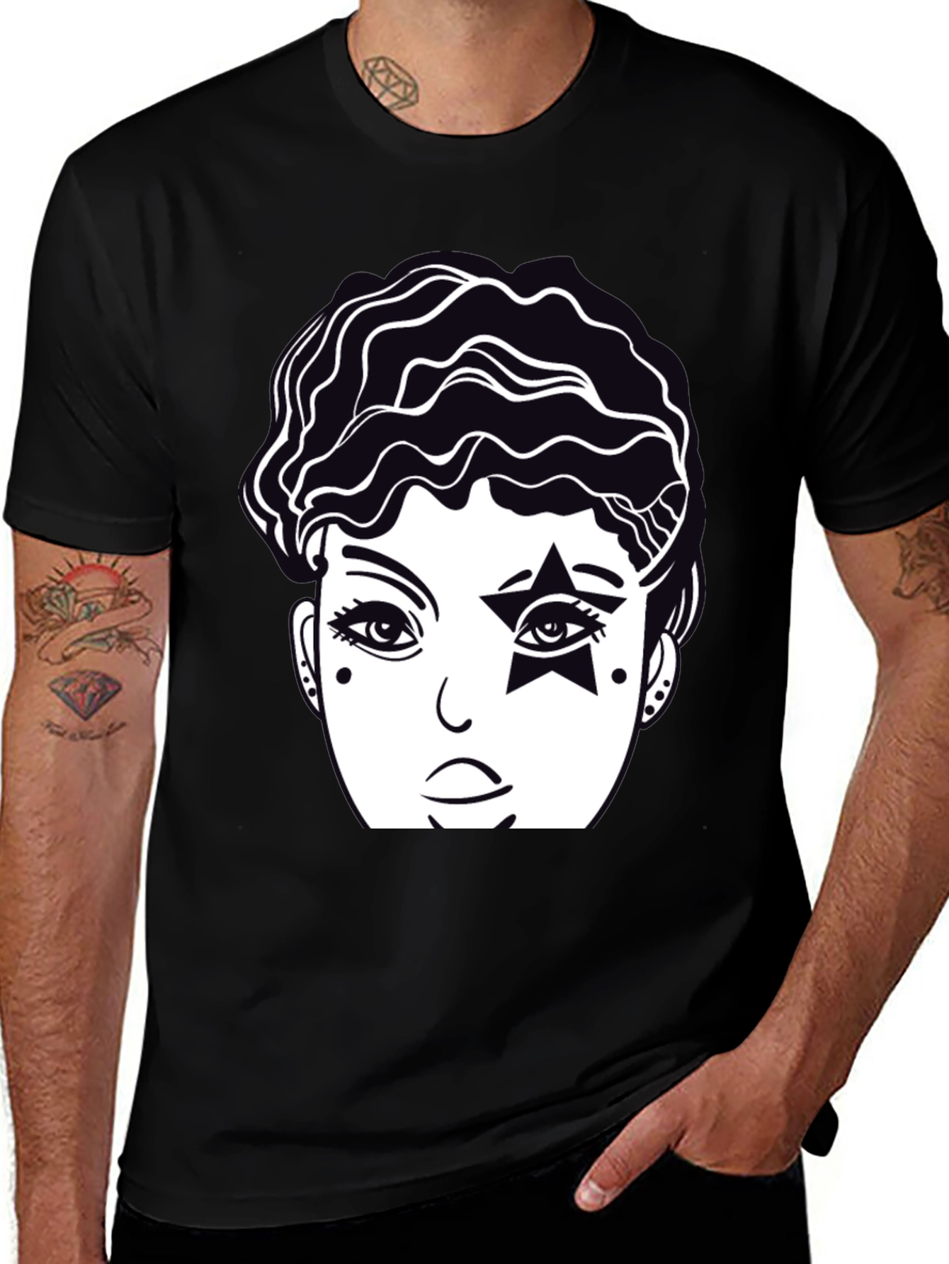 Graphic Print Tee - Star Eyed Portrait