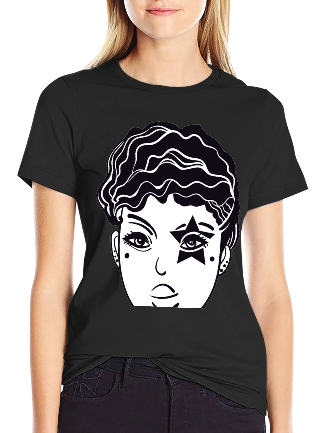 Graphic Print Tee - Star Eyed Portrait