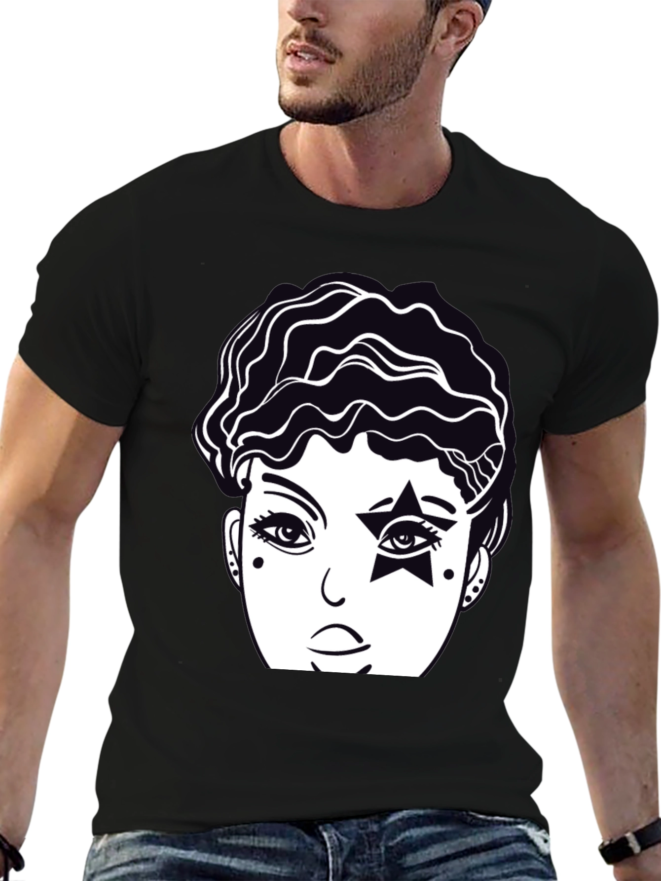 Graphic Print Tee - Star Eyed Portrait